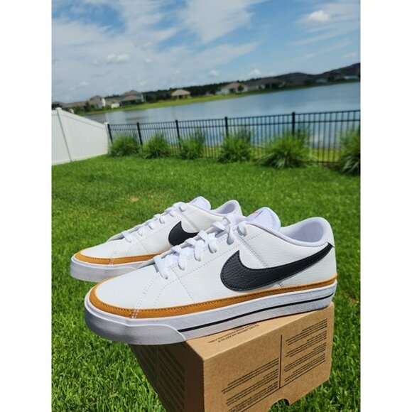 10 MEN’S NIKE COURT LEGACY NN WHITE BLACK DESERT OCHRE DH3162-100 SNEAKERS main image 5